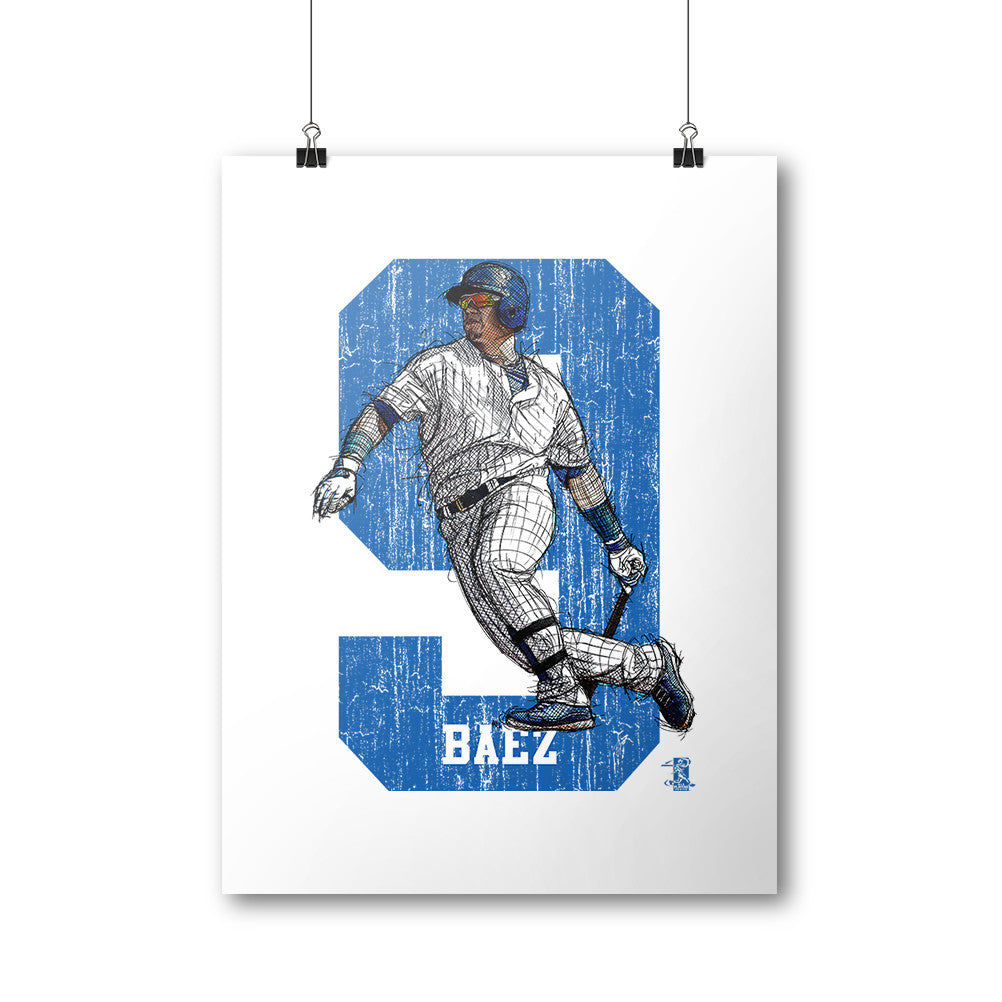 Javier Baez Poster New York Mets Art Print Minimalist 